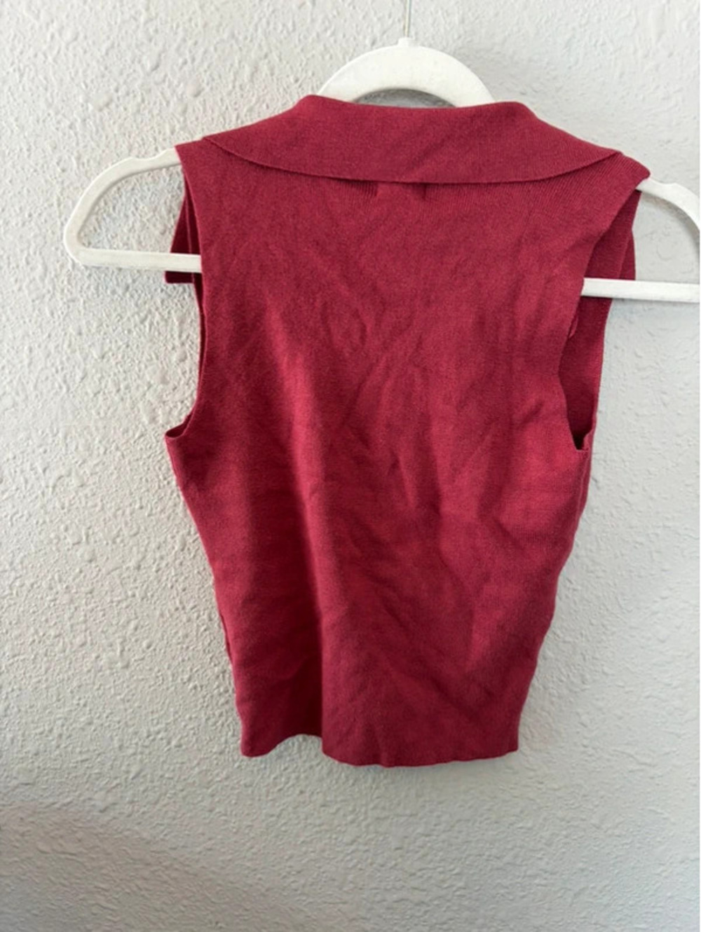 NWT A New Day Cropped Collared Tank Red size XS. $20 retail - Picture 3 of 3